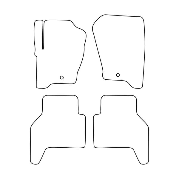 Komplett set velourmattor för Land Rover Range Rover Sport I 2005-2012 - röda detaljer