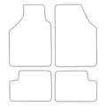 Miniatyrbild 2 av 7: Set med golvmattor i velour som passar Opel Agila IA 2000-2007 - röda detaljer