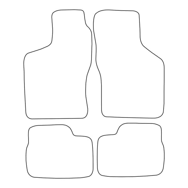Veluurilattiamatot Opel Calibraan 1990-1997 - punaiset reunukset