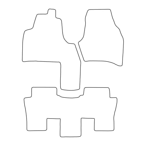 Set med velourmattor som passar Lancia Phedra II 5-sits 2002-2010 - svarta detaljer