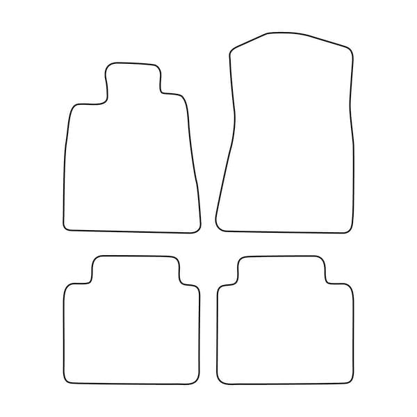 Set med golvmattor i velour som passar Lexus GS 300 2005-2013 - svarta detaljer