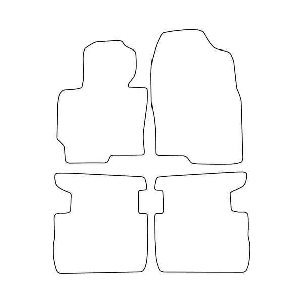 Set med golvmattor i velour som passar Mazda CX-5 I 2012-2017 - svarta detaljer