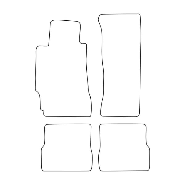 Set med golvmattor i velour som passar Mazda RX 8 2003-2012 - svarta detaljer