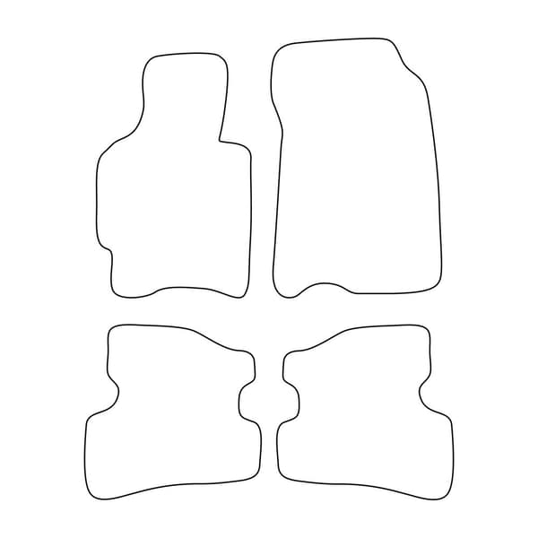 Set med golvmattor i velour som passar Mazda Xedos 6 1992-1999 - svarta detaljer