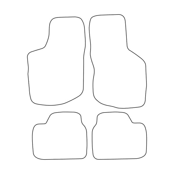 Täydellinen veluurilattiamattosetti Opel Corsa B 1993-2000 - mustat koristeet