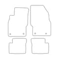 Miniatyrbild 2 av 9: Komplett set med velourmattor som passar Opel Corsa D 2006-2015 - svarta detaljer