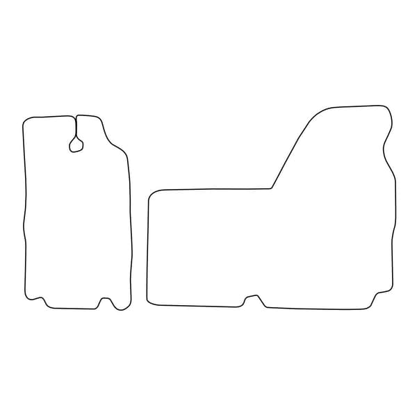 Komplett set med golvmattor i velour för Opel Movano IA Lift 2003-2010 - svarta detaljer