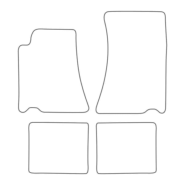 Komplett set med golvmattor i velour som passar Opel Omega IA 1984-1994 - svarta detaljer