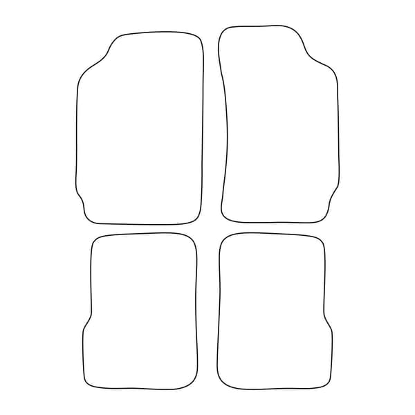 Set med golvmattor i velour som passar Skoda Felicia 1994-2001 - svarta detaljer