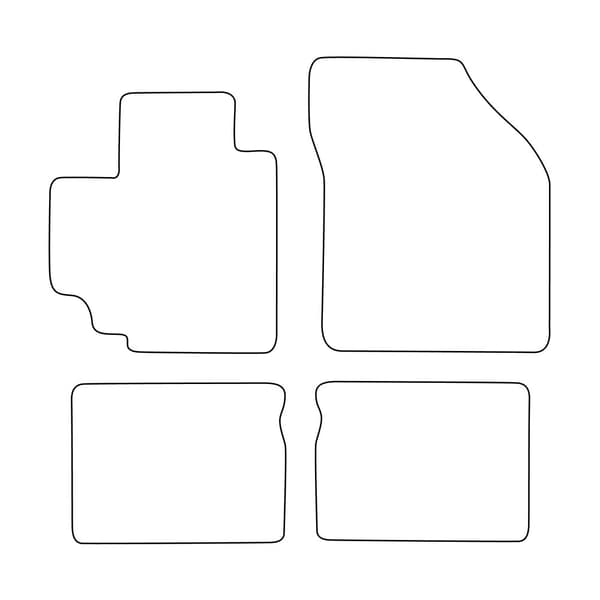 Set med golvmattor i velour som passar Suzuki Celerio 2014- - svarta detaljer
