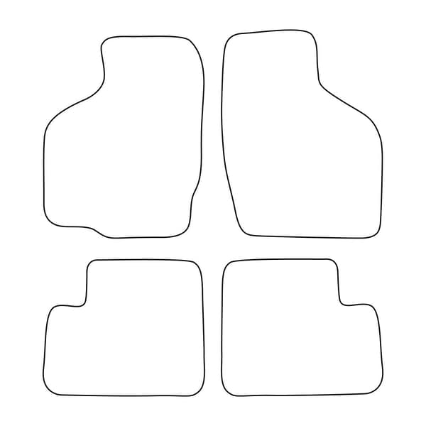 Set med velourmattor som passar Suzuki Ignis 2003-2011 - svarta detaljer