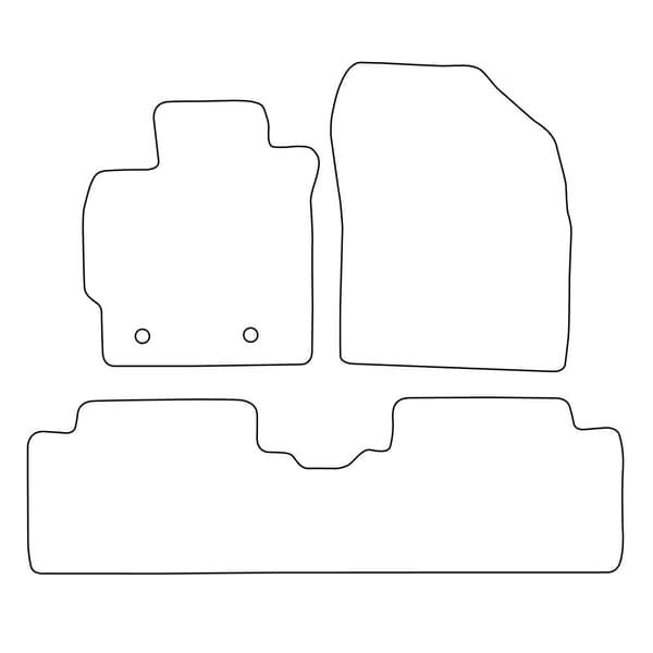 Set med velourmattor som passar Toyota Auris I 2/2007-2012 - svarta detaljer