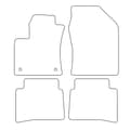 Pikkukuva 2 / 9: Velour-lattiamatot Toyota Prius V 2015- - mustat reunukset
