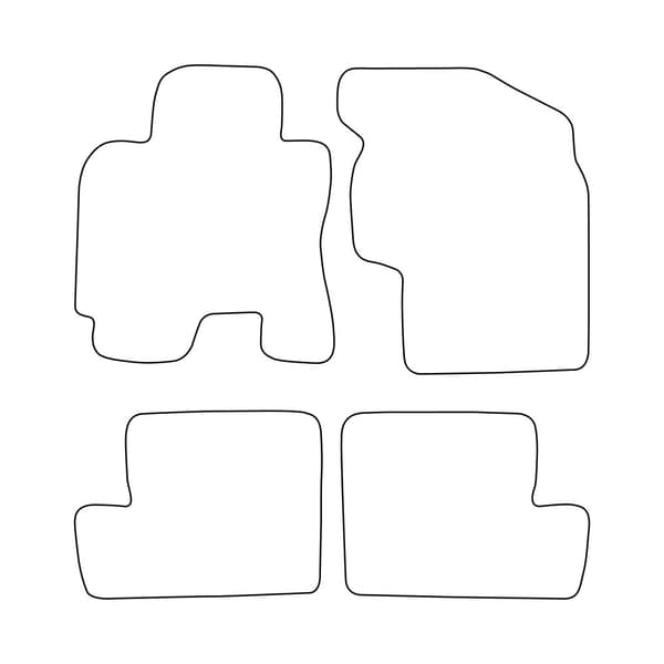 Veluurilattiamatot Toyota RAV4 II 2000-2003 5-oviseen - mustat koristeet