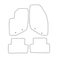 Miniatyrbild 2 av 9: Set med golvmattor i velour som passar Volvo S60 I 2000-2010 - svarta detaljer