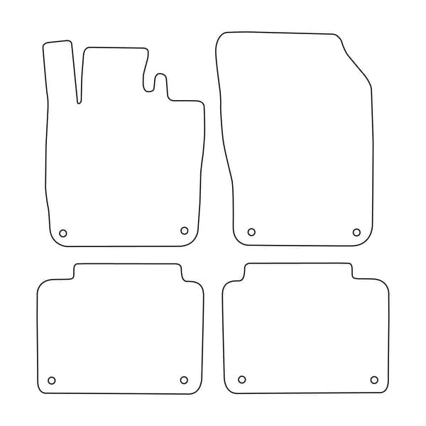 Set med golvmattor i velour som passar Volvo S90 2016- - svarta detaljer