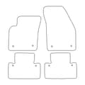 Pikkukuva 2 / 9: Täydellinen veluurimattosetti Volvo V50 2004-2012 - mustat reunukset