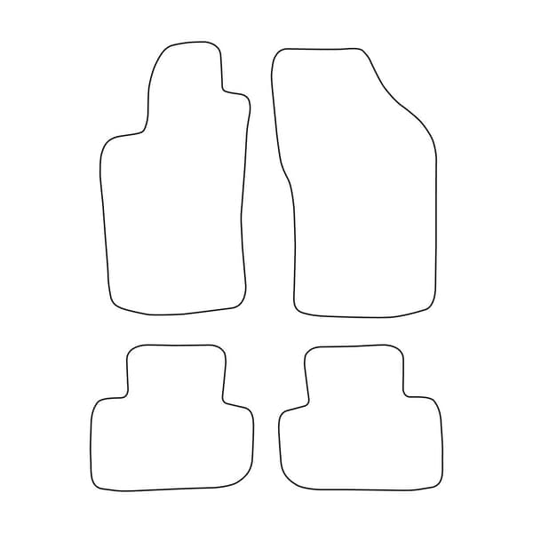 Set med golvmattor i velour som passar Alfa Romeo 147 2000-2010 - blå detaljer