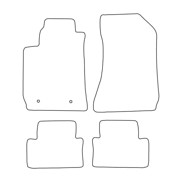 Set med golvmattor i velour som passar Alfa Romeo 159 2005-2011 - blå detaljer
