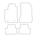 Miniatyrbild 2 av 9: Set med golvmattor i velour som passar Alfa Romeo 159 2005-2011 - blå detaljer