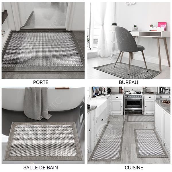 INN Golvmatta 50x120cm köksmatta framför diskbänk halkfri och maskintvättbar bomulls- och linneabsorberande gummisula
