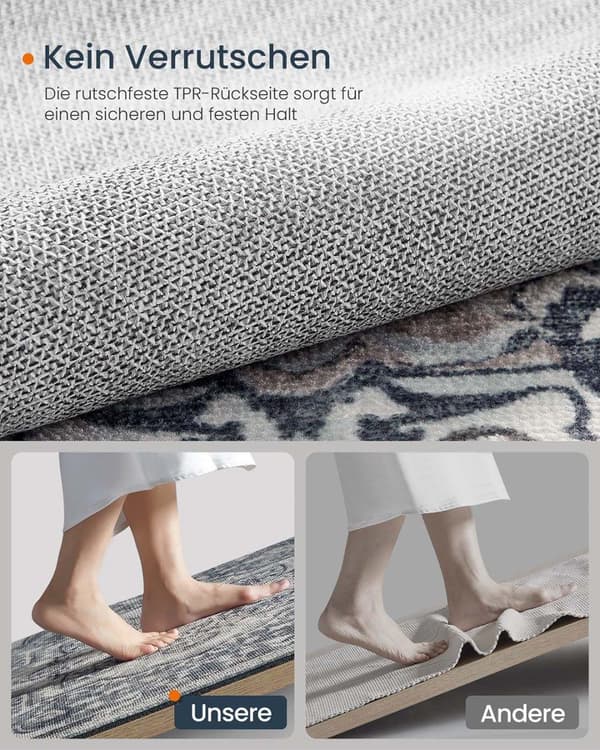 Matto, SONGMICS KOTI Vintage TAR033L01, 160x230 cm, kyyhkynharmaa