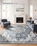 Pikkukuva 2 / 6: Matto, SONGMICS KOTI Vintage TAR033L01, 160x230 cm, kyyhkynharmaa