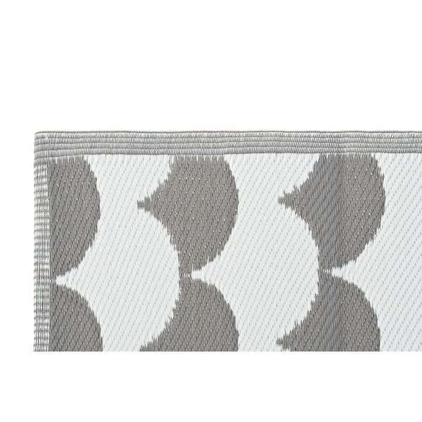 Matta DKD Home Decor Grå Vågor Vit (2 antal) (120 x 180 cm)