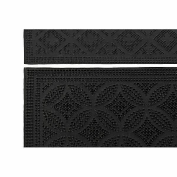 Dørmatte DKD Home Decor Svart Gummi 2 enheter (60 x 40 x 0,3 cm)