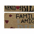 Miniatyrbilde 2 av 3: Dørmatte DKD Home Decor Rød Svart Brun Gummi 2 enheter Urban Kokosfiber (60 x 40 x 1,5 cm)