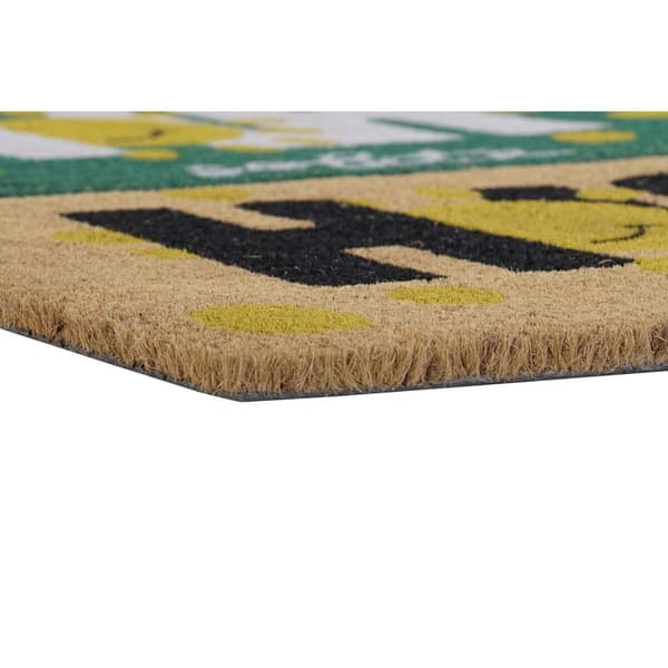 Dørmatte DKD Home Decor Svart Brun Gummi Hvit Grønn 2 enheter Kokosfiber (60 x 40 x 1,5 cm)