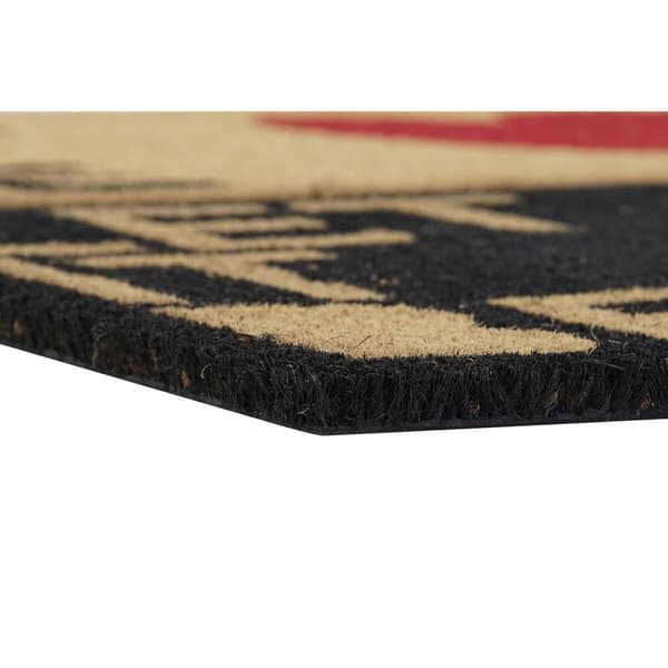 Dørmatte DKD Home Decor Rød Svart Brun Gummi 2 enheter Kokosfiber (60 x 40 x 1,5 cm)