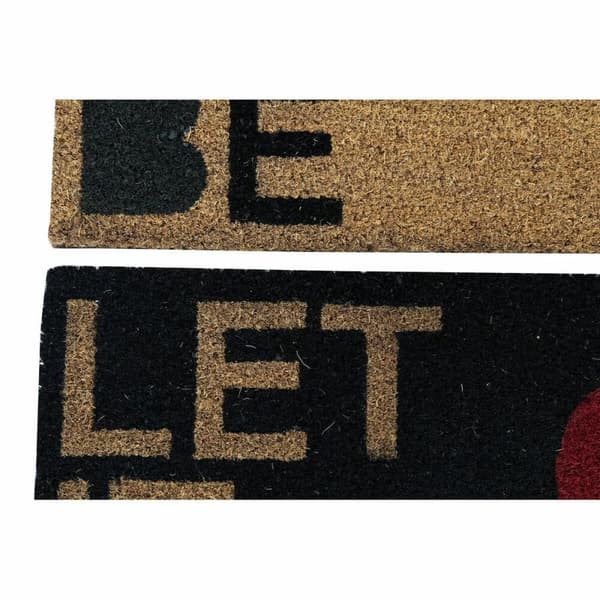 Dørmatte DKD Home Decor Rød Svart Brun Gummi 2 enheter Kokosfiber (60 x 40 x 1,5 cm)
