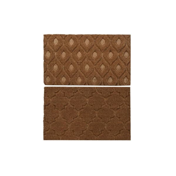 Dørmatte DKD Home Decor Brun Gummi Kokosnøtt (75 x 45 x 2,3 cm) (2 enheter)