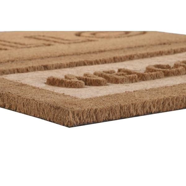 Kynnysmatto DKD Home Decor Ruskea Kumi Kookos (75 x 45 x 2,3 cm) (2 osaa)