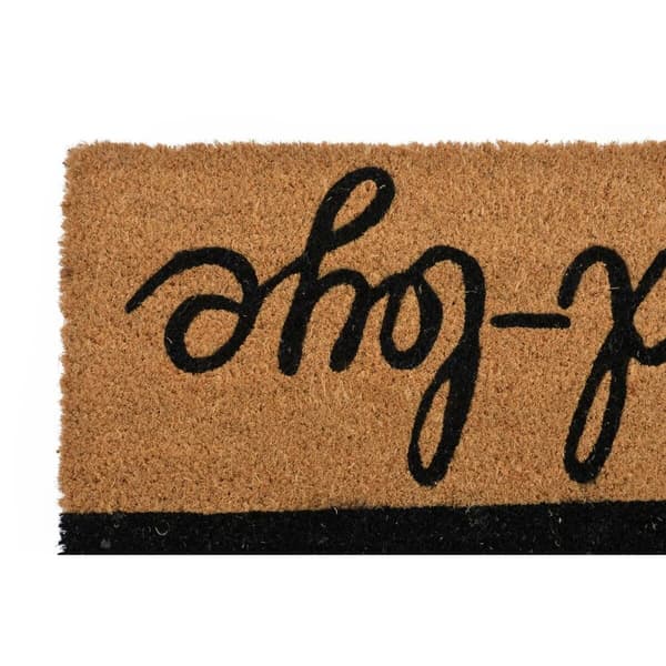 Kynnysmatto DKD Home Decor Musta Ruskea Kumi (75 x 45 x 1,5 cm) (2 osaa)
