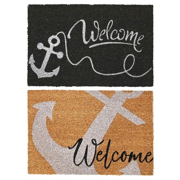 Dørmåtte DKD Home Decor Gummi Multifarvet (60 x 40 x 1,5 cm) (2 enheder)