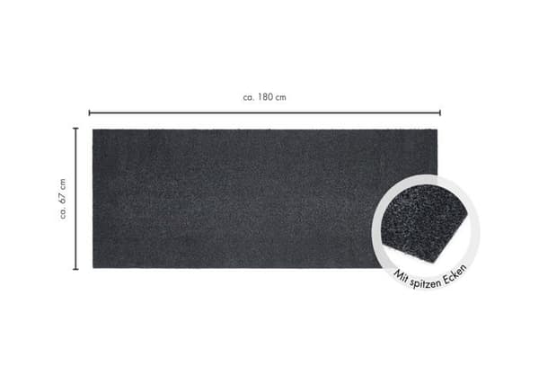 Andiamo - 294452 - 294450Samson Cotton dörrmatta tvättbar i 30C, 67x 180cm, antracit, 67x180cm