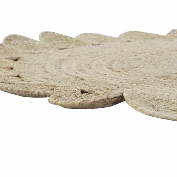 Matta DKD Home Decor 200 x 200 x 1 cm Naturell Brun Polyester Jute