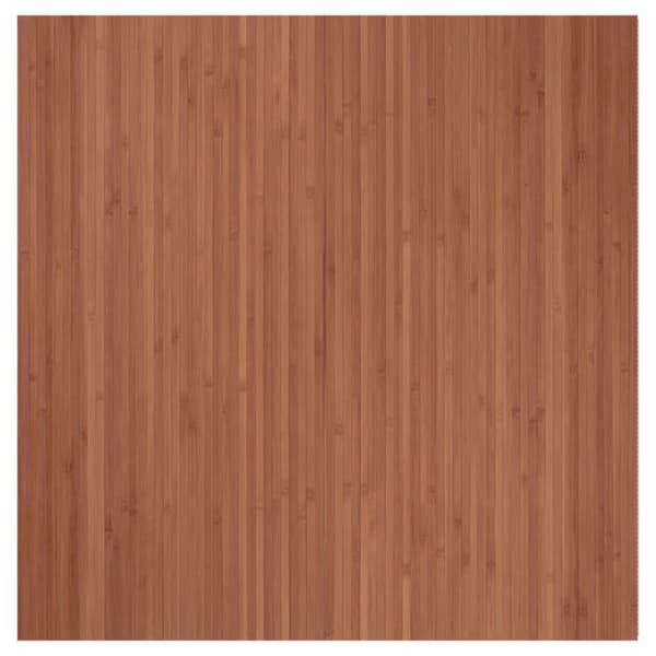 Matta rektangulär brun 100x100 cm bambu