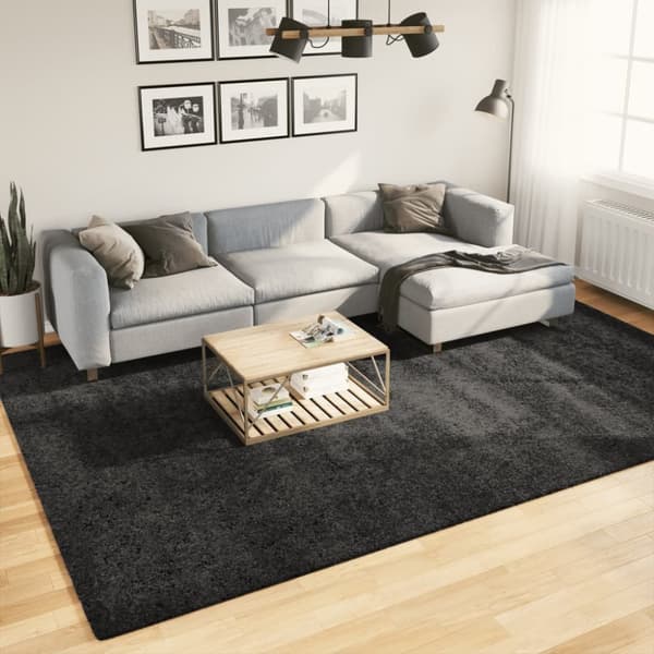 Ryamatta PAMPLONA lång lugg modern antracit 240x340 cm