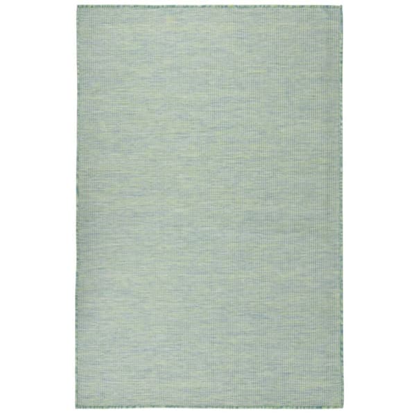 Utomhusmatta plattvävd 120x170 cm turkos