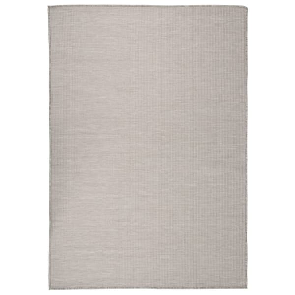 Utomhusmatta plattvävd 140x200 cm taupe