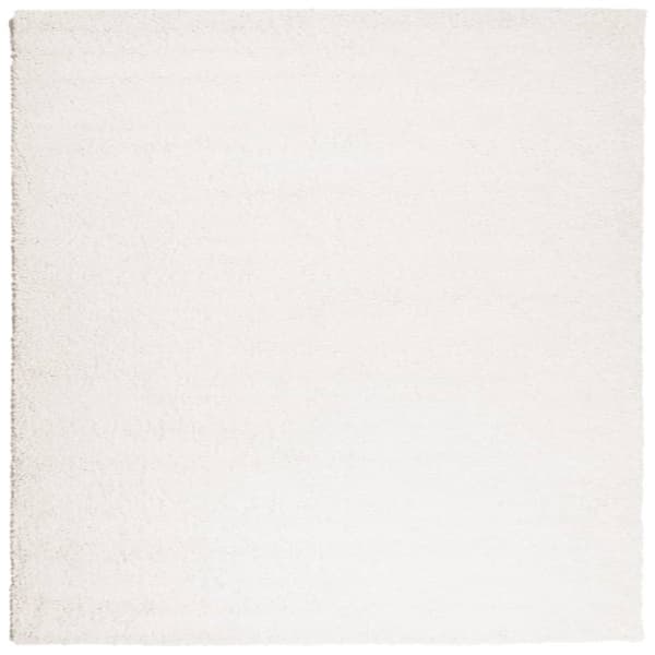 Ryamatta PAMPLONA lång lugg modern gräddvit 160x160 cm