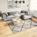 Miniatyrbild 1 av 2: Ryamatta PAMPLONA lång lugg modern beige & antracit 240x240 cm