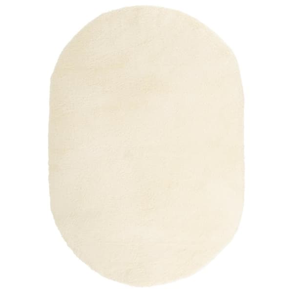 Ryamatta med lång lugg NAVARRA gräddvit 300x200 cm polyester