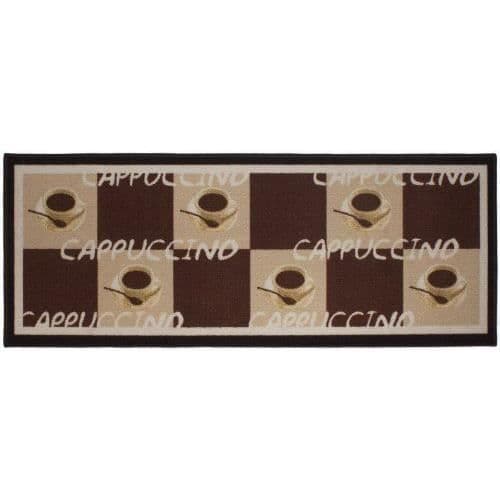Köksmatta - Andiamo - 1100336 - Cappuccinokoppar motiv - Brun - 67 x 180 cm