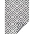 Miniatyrbild 2 av 4: NORTHRUGS Reversibelt utomhustäcke Malta väderbeständigt - Modern geometrisk mönster - för Balkong, terrass, Trädgård,