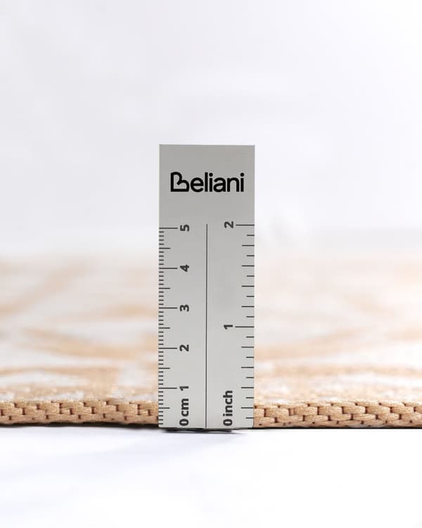 Gulvteppe Beige Syntetisk Materiale 160 x 230 cm Innendørs Utendørs Rektangulært Geometrisk Mønster Moderne Balkong Uteplass