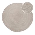 Pikkukuva 1 / 3: AXI Corfu Ulkomatto, pyöreä, beige - Sopii ulko- ja sisäkäyttöön / Ulkomatto valmistettu kierrätetyistä PET-pulloista - 180 x 180 cm / Paksuus: 5 mm